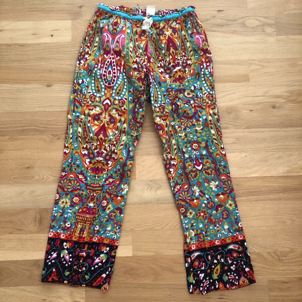 Anthropologie patterned pajama pants size S